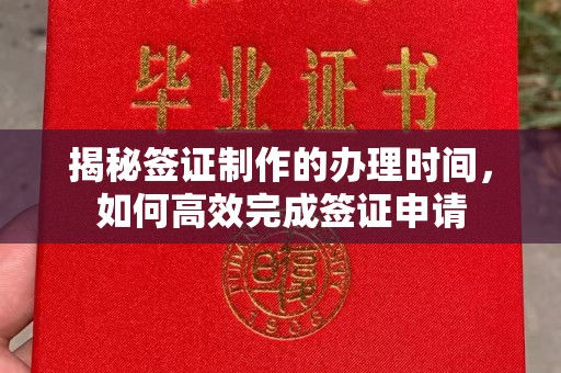 浦东揭秘签证制作的办理时间，如何高效完成签证申请