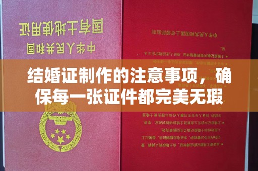 浦东结婚证制作的注意事项，确保每一张证件都完美无瑕
