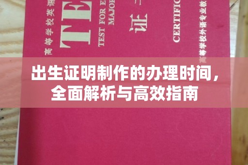 浦东出生证明制作的办理时间，全面解析与高效指南