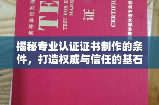 浦东揭秘专业认证证书制作的条件，打造权威与信任的基石