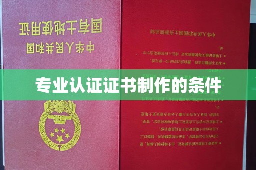 浦东专业认证证书制作的条件